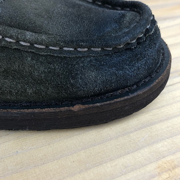 BED STU Men’s 9 Soft Suede Dark Army Green Burnished Leather Distressed Boots - Picture 8 of 9